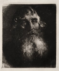 Tanulmány egy öregember fejéről alkotó: Hubert von Herkomer