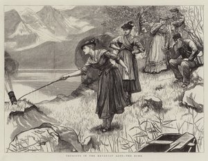 Turisták a bajor Alpokban, az Echo alkotó: Hubert von Herkomer