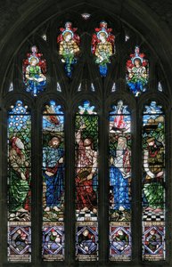Langport, All Saints, Belham & Co, Hugh Arthur Kennedy, Abraham, Job, David, Moses & Solomon, 1879 alkotó: Hugh Arthur Kennedy