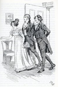 "Emma meghívja Mr. Eltont, hogy csodálja meg Harriett portréját" alkotó: Hugh Thomson