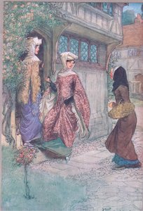Menjen velünk, és nézze meg a Windsori víg feleségek illusztrációját, 1910 alkotó: Hugh Thomson