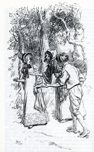 "Harriet, cigányok támadták meg" (illusztráció) alkotó: Hugh Thomson