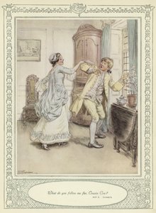 Illusztráció Goldsmith She Stoops to Conquer című művéhez