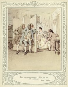 Illusztráció Goldsmith She Stoops to Conquer című művéhez alkotó: Hugh Thomson