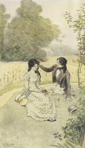 Illusztráció a Janets Repentance-hez, George Eliottól alkotó: Hugh Thomson