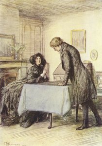 Illusztráció a Janets Repentance-hez, George Eliottól alkotó: Hugh Thomson