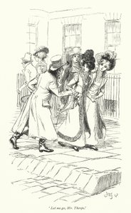 Illusztráció a Northanger Abbey-hez, Jane Austen (litho) alkotó: Hugh Thomson