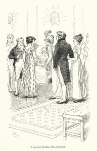 Illusztráció a Northanger Abbey-hez, Jane Austen (litho) alkotó: Hugh Thomson