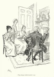 Illusztráció a Northanger Abbey-hez, Jane Austen (litho) alkotó: Hugh Thomson