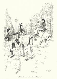 Illusztráció a Northanger Abbey-hez, Jane Austen (litho) alkotó: Hugh Thomson