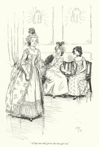 Illusztráció a Northanger Abbey-hez, Jane Austen (litho) alkotó: Hugh Thomson