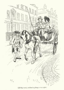 Illusztráció a Northanger Abbey-hez, Jane Austen (litho) alkotó: Hugh Thomson