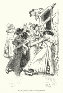 Illusztráció a Northanger Abbey-hez, Jane Austen (litho) alkotó: Hugh Thomson