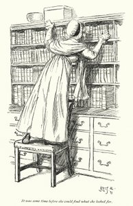 Illusztráció a Northanger Abbey-hez, Jane Austen (litho) alkotó: Hugh Thomson