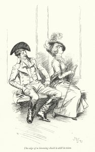 Illusztráció a Northanger Abbey-hez, Jane Austen (litho) alkotó: Hugh Thomson
