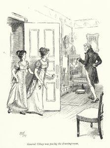 Illusztráció a Northanger Abbey-hez, Jane Austen (litho) alkotó: Hugh Thomson