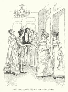 Illusztráció a meggyőzéshez, Jane Austen (litho) alkotó: Hugh Thomson