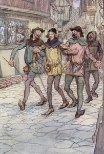 Illusztráció a Windsori víg feleségekhez alkotó: Hugh Thomson