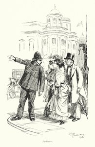 London: Sightseers (színes litográfia) alkotó: Hugh Thomson