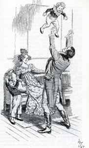 "Mr Knightley játszik a gyerekeivel" alkotó: Hugh Thomson