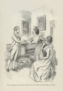 Mrs. Jennings egyenesen biztosította őt arról, hogy nem szabad kiállnia az 1896-os ceremónián alkotó: Hugh Thomson