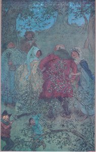 Nos, jó Sir John, hogyan éljenek a windsori feleségei, illusztráció a Windsori boldog feleségekből, 1910 alkotó: Hugh Thomson