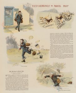 Vörös hering a csomagpostától (chromolitho) alkotó: Hugh Thomson