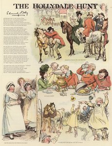 A hollydale-i vadászatot ábrázoló illusztrációsorozat alkotó: Hugh Thomson