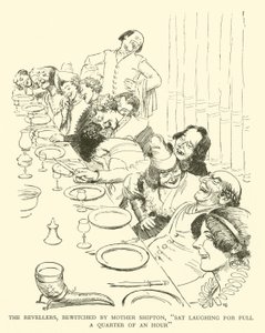 The Revellers, Shipton anya megbabonázva, "Sat Laughing for Full a Quarter of a Hour" (metszet) alkotó: Hugh Thomson