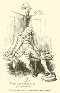 A Squire néha elaludt (metszet) alkotó: Hugh Thomson