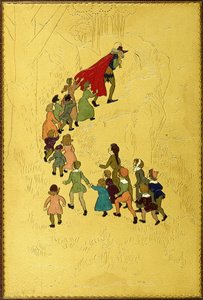 Felső borító, a Piper illusztrációjával, majd gyerekekkel, 1893 alkotó: Hugh Thomson