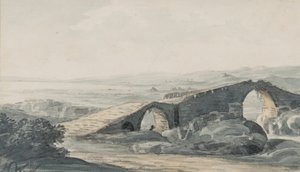 Devils Bridge a tenger felé néz, Anda folyó, 1818 körül (wc papíron)