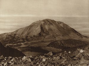 Mexikó: A "Sierra Negra" a Pico de Orizaba hegyről nézve, Puebla állam (fekete-fehér fotó)