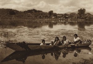 Mexikó: Laguna de Patzcuaro (fekete-fehér fotó)