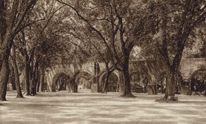Mexikó: Morelia, Régi vízvezeték (fekete-fehér fotó) alkotó: Hugo Brehme