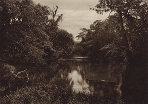 Mexikó: Tamasopo, Panorama del rio, Vera Cruz állam (fekete-fehér fotó)