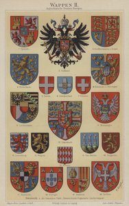 Európai országok címerei (színes litó) alkotó: Hugo Gerard (after) Strohl