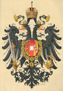 Az Osztrák Birodalom kis címere, 1890. alkotó: Hugo Gerard Strohl