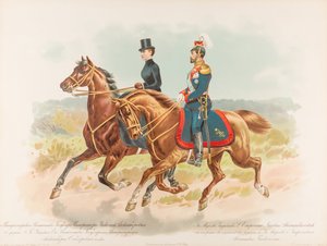 II. Miklós lovas portréja Oroszországból alkotó: Hugo Karlovich Bakmanson