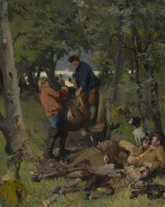 A vadászat után alkotó: Hugo Kotschenreiter