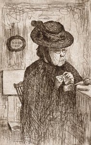 Kötögető nagynéni alkotó: Hugo Simberg