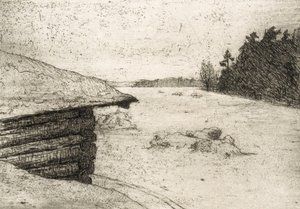 Pajta télen alkotó: Hugo Simberg