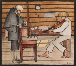 A halál hallgatózik alkotó: Hugo Simberg