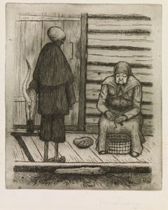 A halál és az öregasszony alkotó: Hugo Simberg