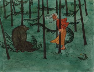Félelem az erdőben alkotó: Hugo Simberg