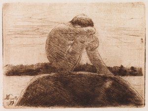 A parti sziklán alkotó: Hugo Simberg