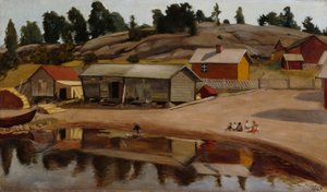 Parti látkép Koivistóból alkotó: Hugo Simberg