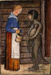 A gazda felesége és Szegény Ördög alkotó: Hugo Simberg