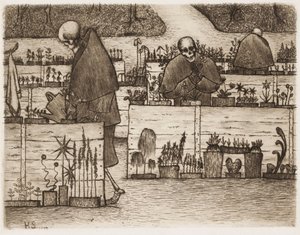 A halál kertje; A halál kertjében alkotó: Hugo Simberg