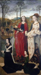 Portinari oltárkép: A Pásztorok imádása, a belső rész részlete - Olaj, fa alkotó: Hugo van der Goes